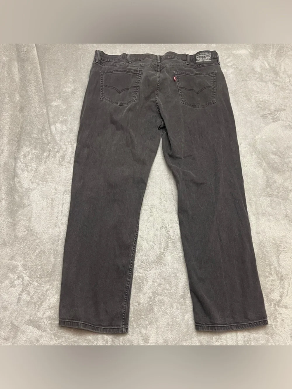 Levis 541 Relaxed Fit Jeans Mens 44x32 Black Medium Wash Stretch Flex